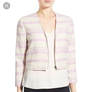 🆕cupcakes & cashmere>crop stripe jacket NWT